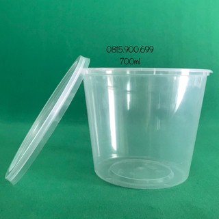 100 BỘ HỘP NHỰA TRÒN 700ML