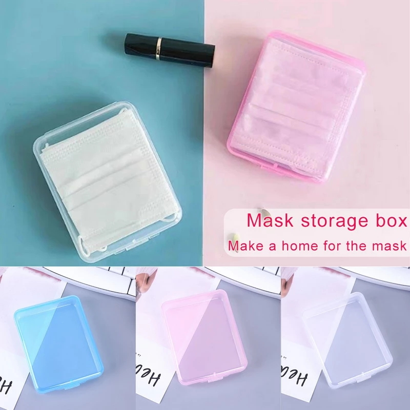 Hộp Đựng Khẩu Trang Bằng Nhựa Trong Suốt Chống Bụi Đa Năng Tiện Dụng