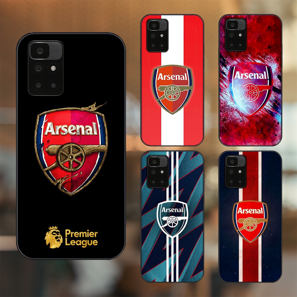 Ốp lưng Xiaomi Redmi 10 viền đen in hình Arsenal FC