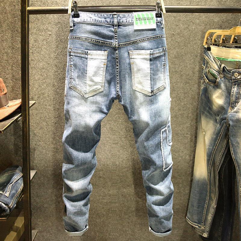 Quần Jeans Dài Thêu Hình Thời Trang Cho Nam