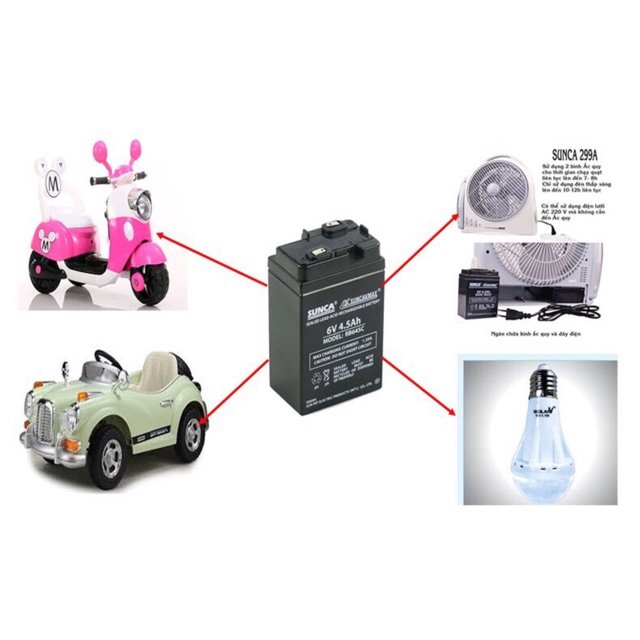 Ắc qui Sunca RB645C 6V 4,5Ah