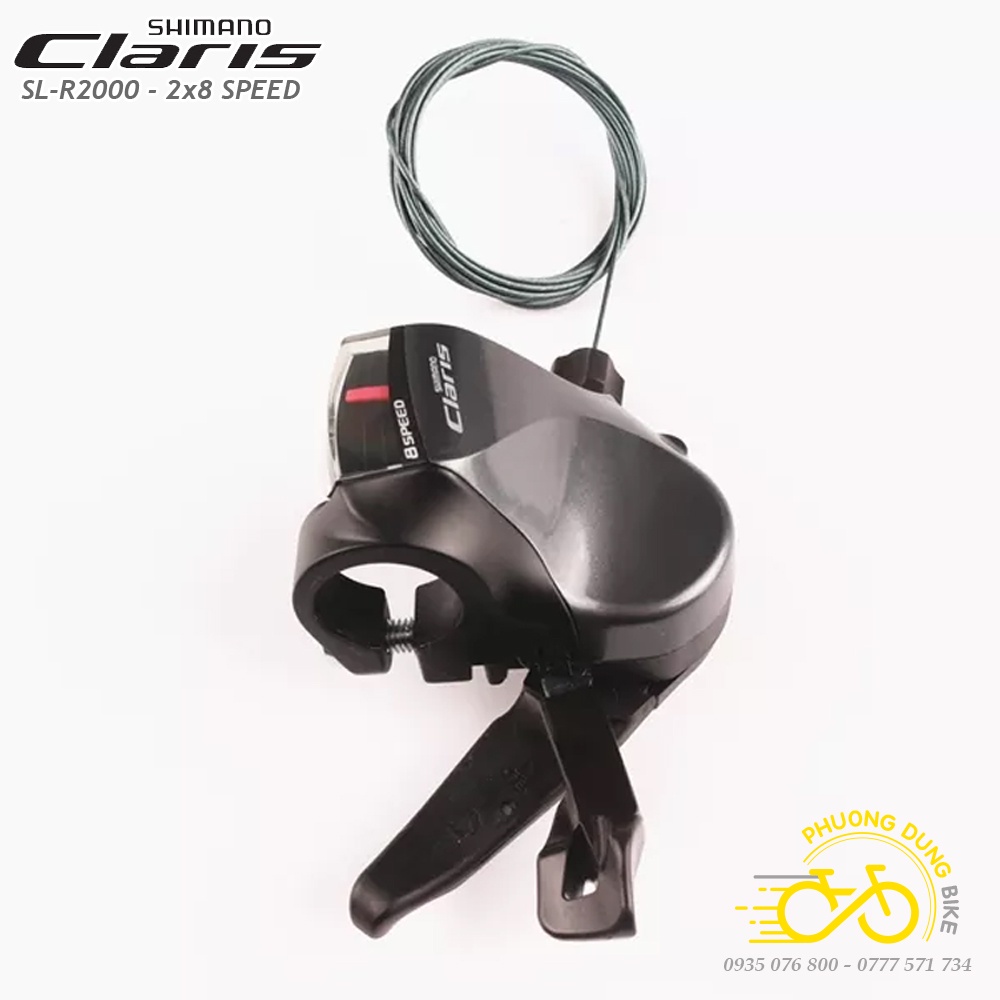 Tay đề bấm xả xe đạp SHIMANO CLARIS SL R2000 2x8 Speed - Hàng Chính Hãng