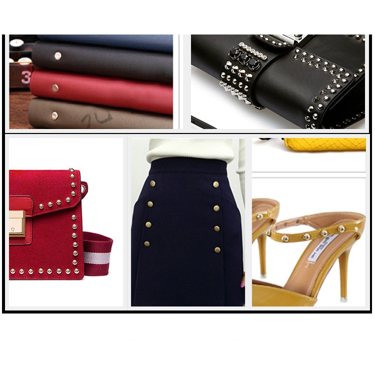 Bộ 100 Đinh Tán Đồng 6 / 8mm Chuyên Dụng Cho Trang Trí Vòng Cổ / Thắt Lưng / Túi Xách / Da