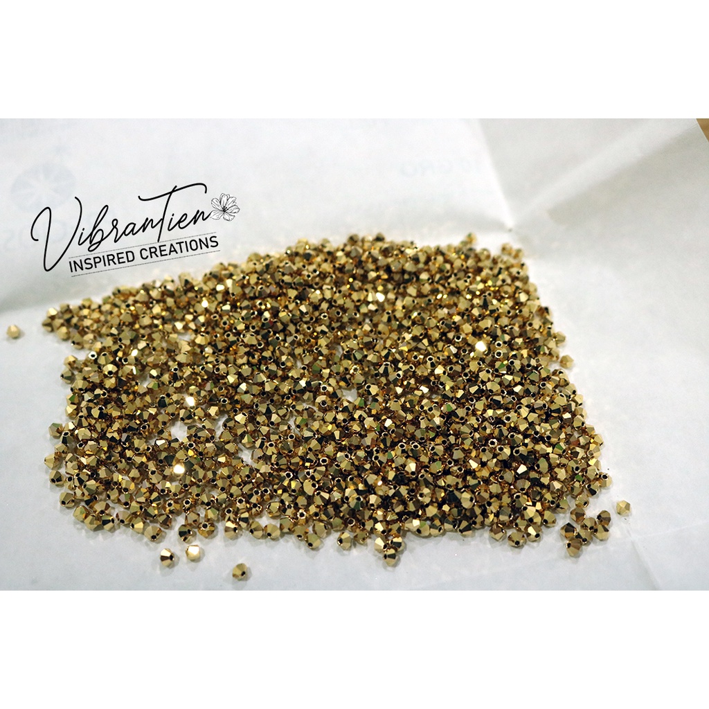 Pha lê Priciosa nón vàng 3mm