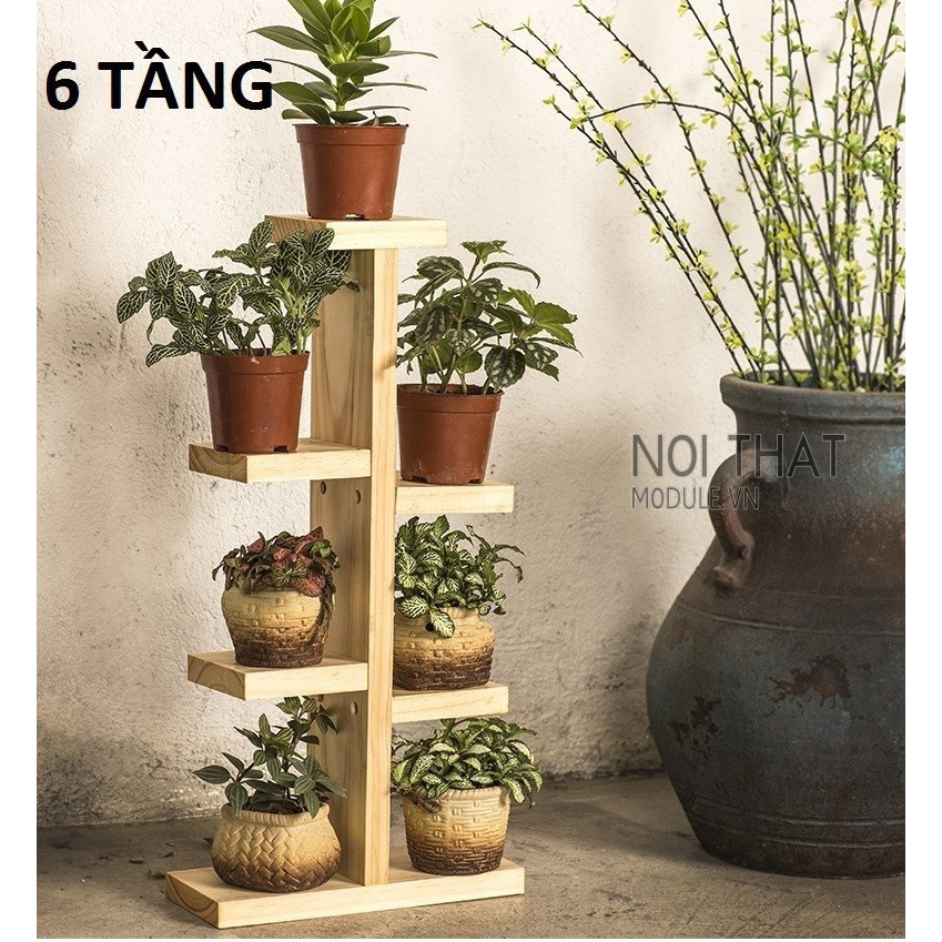 Kệ gỗ để hoa cây cảnh, kệ decor để bàn trang trí ban công sân vườn chất liệu gỗ tự nhiên bền đẹp ( nhiều kích thước )