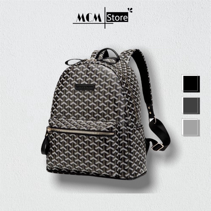 Balo Da Đi Học Edmon Maison , Balo MCM Store Cao Cấp Có Ngăn Đựng Vừa Laptop