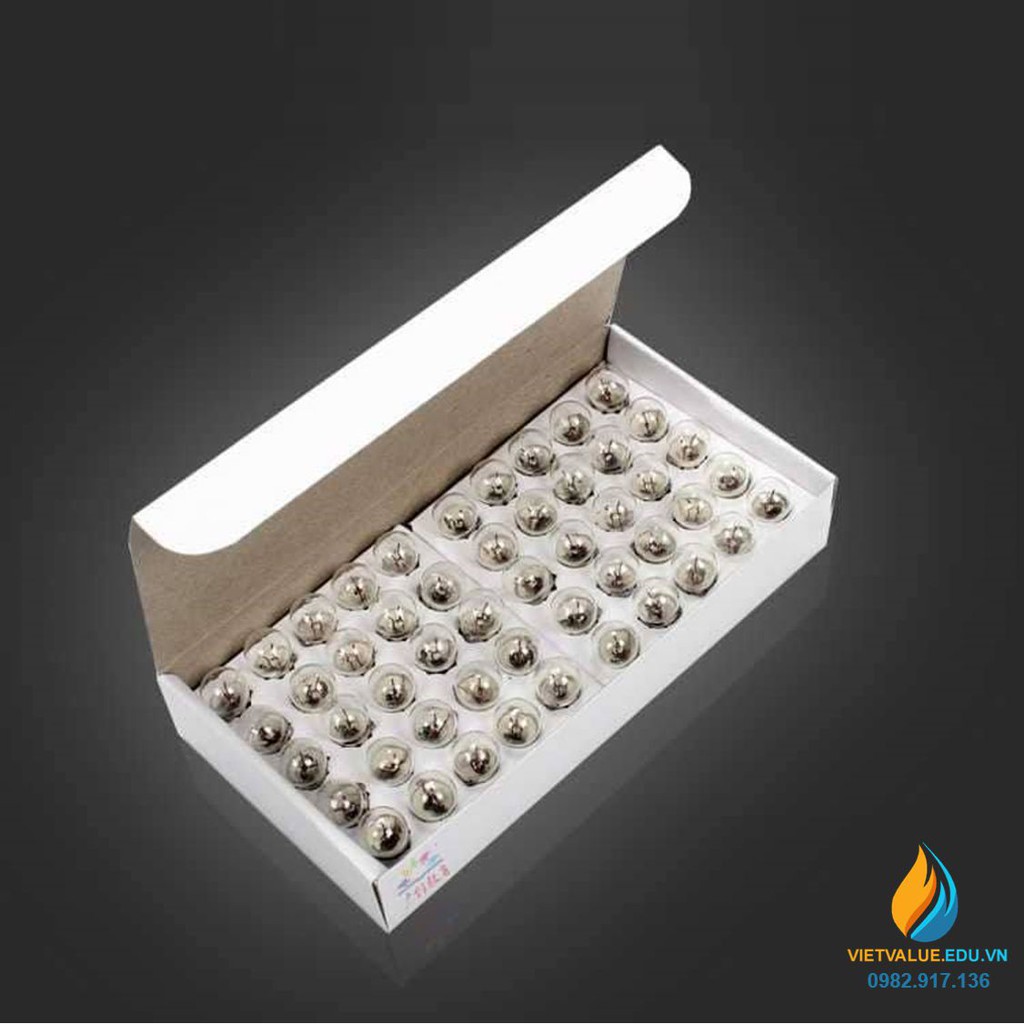 5 chiếc bóng đèn ghép mạch điện, đui xoáy, dây tóc, điện áp 2.5V, 3.8V