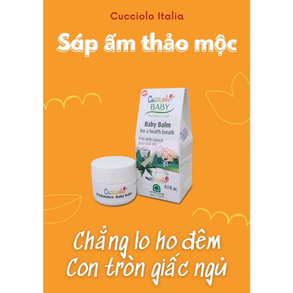 Sáp giữ ấm Baby Balm Cucciolo - phòng ngừa các bệnh về đường hô hấp
