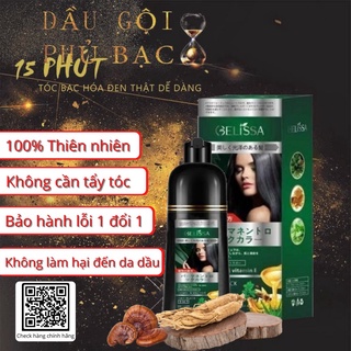 Dầu gội phủ bạc, dầu gội nhuộm đen tóc và nâu tóc GELISSA