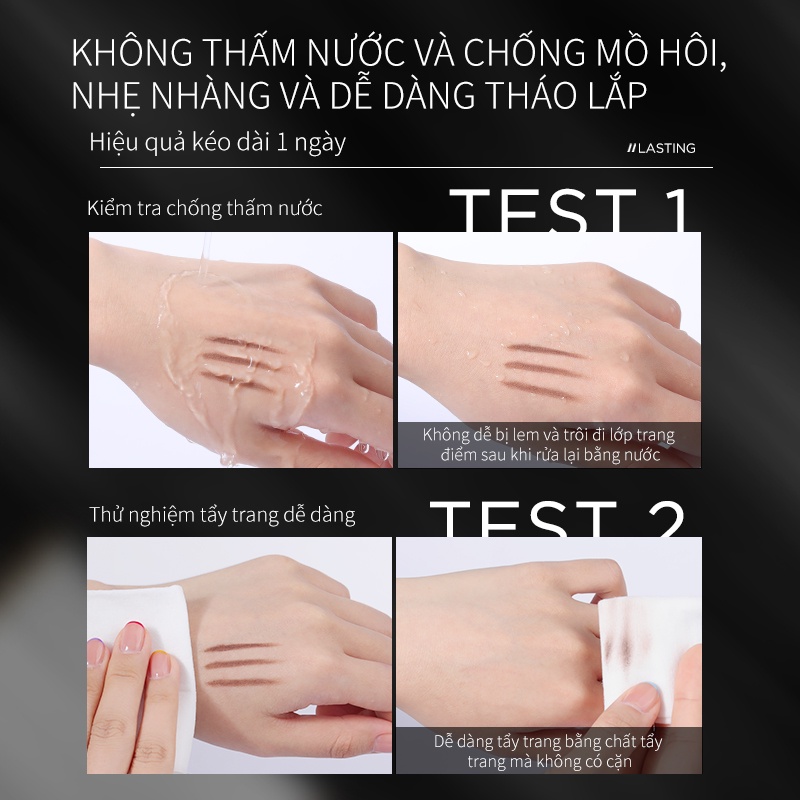 【COLORKEY】Colorkey &amp; Shopee Bút Kẻ Mắt Và Lông Mày Đầu Tam Giác Nhanh Khô Kháng Nước Dễ Lên Màu