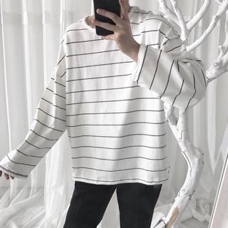 Áo Thun Sweater Kẻ Sọc Ngang( Hình Thật)