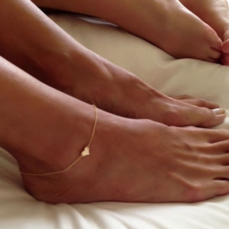 Lắc chân dây mảnh mặt hình trái tim đơn giản cho nữ | BigBuy360 - bigbuy360.vn