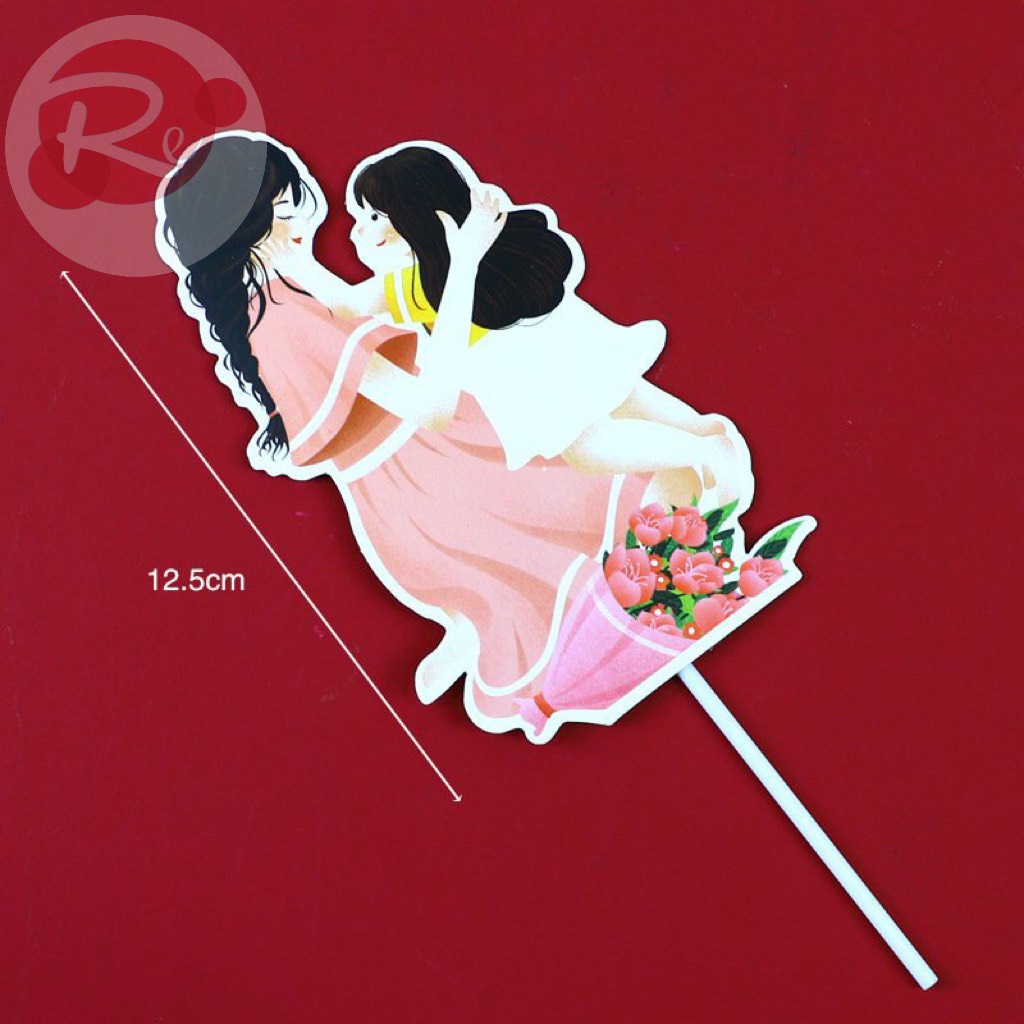 [SIÊU RẺ❤️] – Combo 10 thẻ Mẹ ôm bé - Trang trí bánh sinh nhật bánh kem