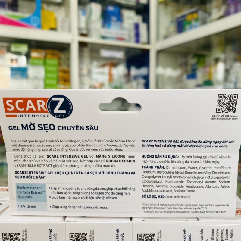 ✅  Scar Z intensive gel mờ sẹo chuyên sâu làm phẳng mờ sẹo đều màu da