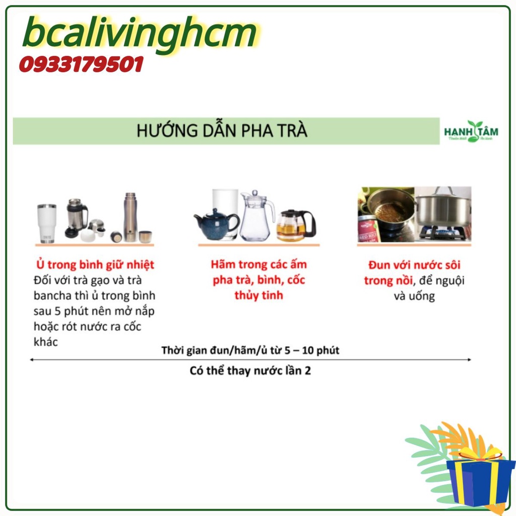 Trà Mầm Gạo Lứt đỏ Trà mầm đậu đen Trà bancha  Hạnh Tâm