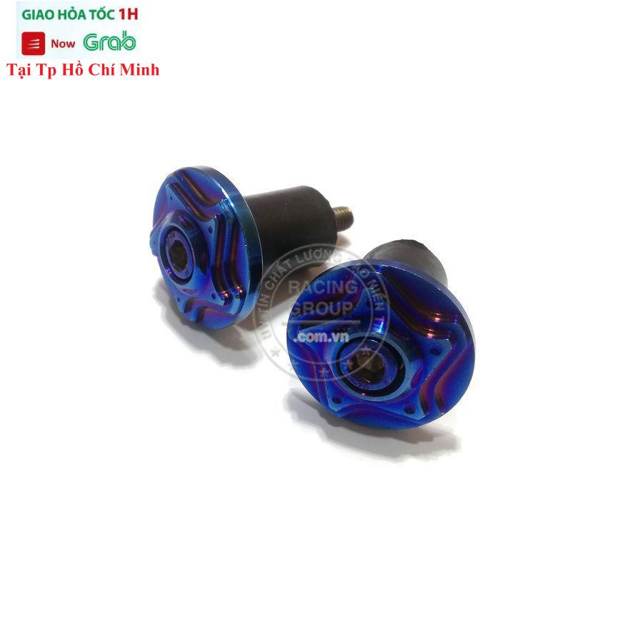Gù Xe Máy Inox Cnc Ngôi Sao 2 Tầng ( Màu Titan )