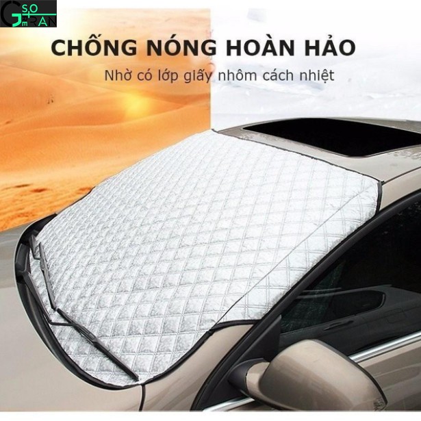 Tấm bạt che chắn nắng ngoài kính lái ô tô 3 Lớp - chống nóng cách nhiệt cho xe oto