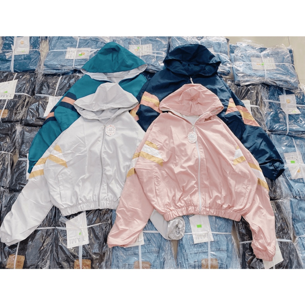 Áo Khoác Dù Nữ 2 Lớp Dày Dặn Sọc Tay Siêu Đẹp, Siêu Cá Tính  - ĐĂNG QUANG FASHION