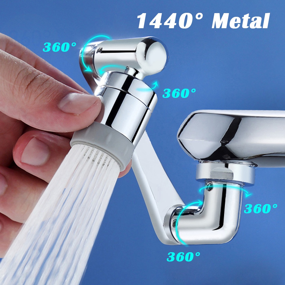 Đồng Kim Loại 1440° Đầu Lọc Gắn Vòi Nước Giúp Tiết Kiệm Nước Tiện Dụng