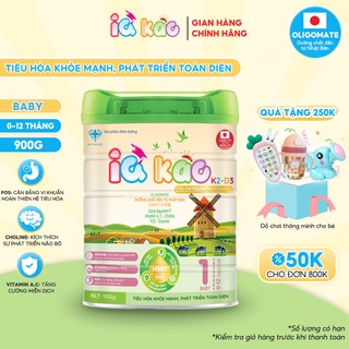 Sữa bột IQ KAO BABY giúp trẻ ăn ngon tiêu hóa tốt, phát triển toàn diện hộp 900g