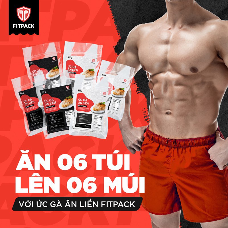 [CHỈ SHIP HỎA TỐC][SALE] 150g ỨC GÀ ĂN LIỀN NHIỀU VỊ THƠM NGON FITPACK INSTANT EATING CHICKEN BREAST