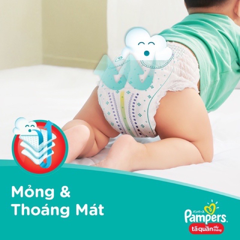 Bỉm Pampers Quần Giữ Đang Mới Gói Cực Đại M74/L68/XL62/XXL56