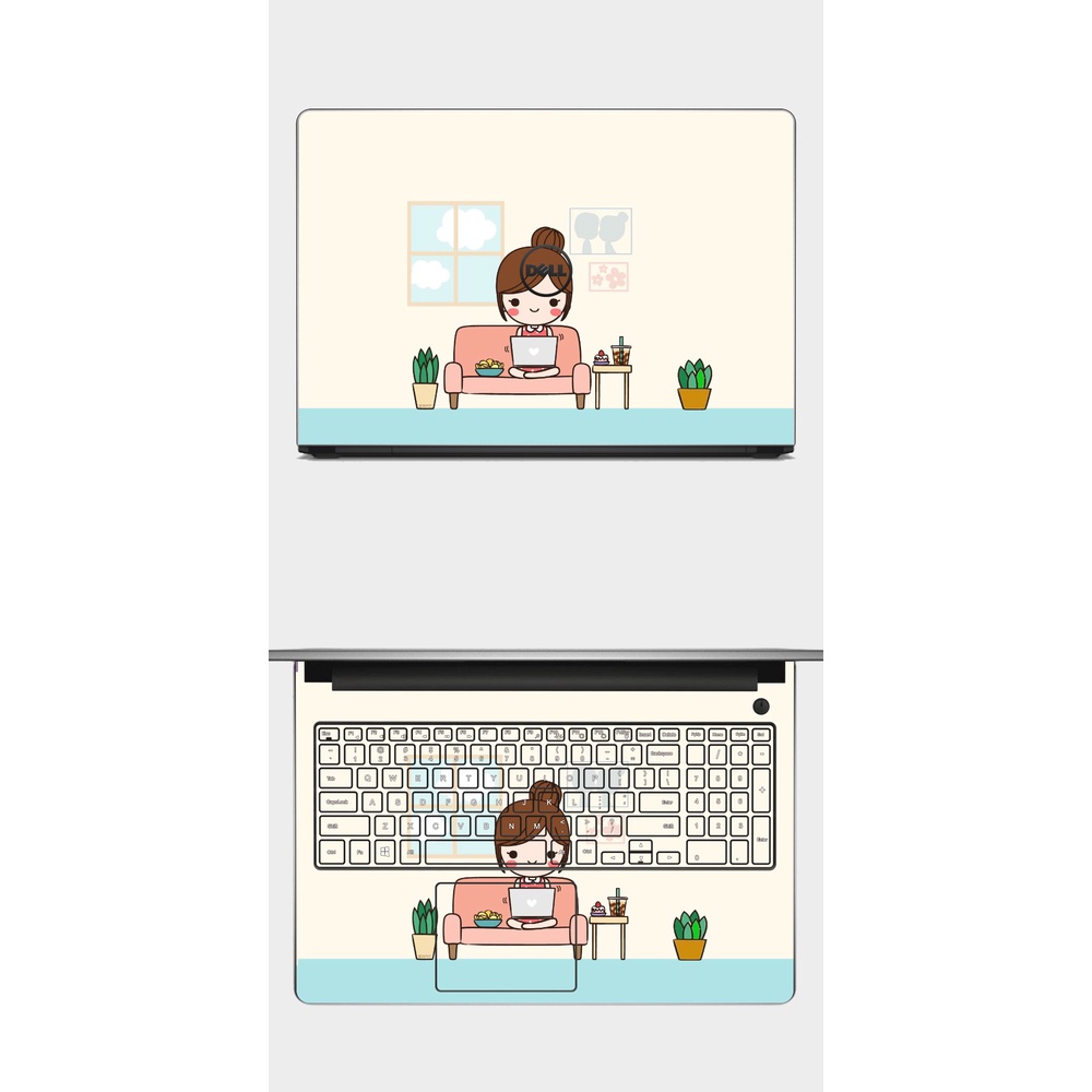 Skin Laptop Dễ Thương In Theo Yêu Cầu Dùng Được Cho Tất Cả Các Dòng Laptop - Miếng dán cắt sẵn theo model máy decal 3M