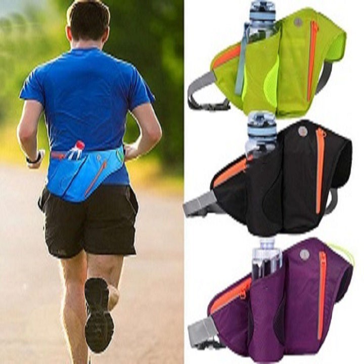 Túi Đeo Hông Chạy Bộ Thể Thao Chống Nước Phản Quang Có Ngăn Đựng Bình Nước Dùng Cho Cả Nam và Nữ