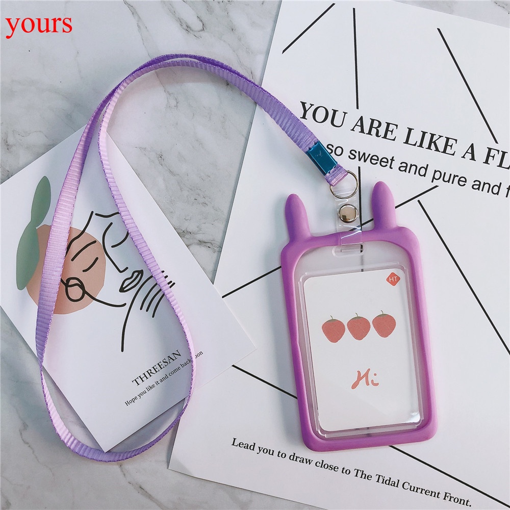 Bao đựng thẻ ID kèm dây đeo kiểu dáng hoạt hình dễ thương cho bé