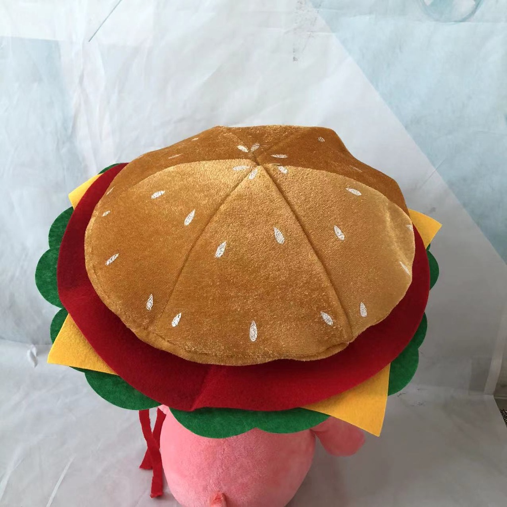 Nón Hình Bánh Hamburger Hoạt Hình Xinh Xắn Dùng Để Hóa Trang