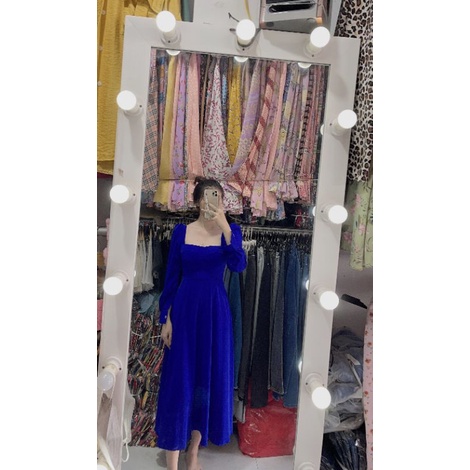 Đầm Maxi cúp ngực tay phồng