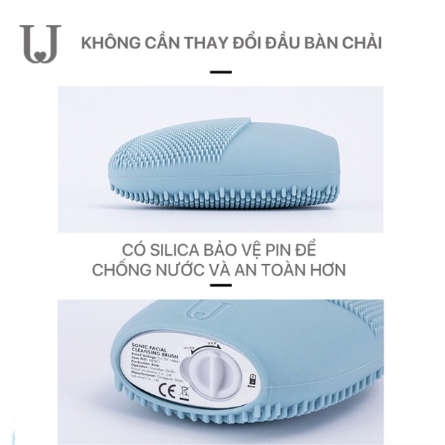 Máy rửa mặt Mini massage Xiaomi Youpin Jordan & Judy NV0001 Cao Cấp Rung Sóng Siêu Âm - Rửa Sạch Sâu Da Mặt