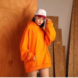 ÁO HOODIE TRƠN MÀU CAM