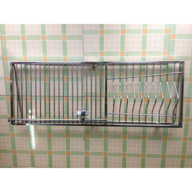 Kệ Đựng Chén Bát Gắn Tường Bằng INOX 304 1 tầng Cao Cấp