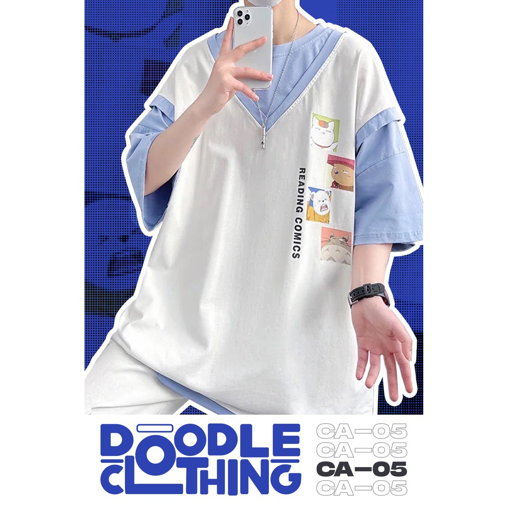 Áo Thun Phối Độc Đáo Nam Nữ Tay Lỡ Unisex Oversize Áo phông Form Rộng Basic Tee ÁO PHỐI COMIC