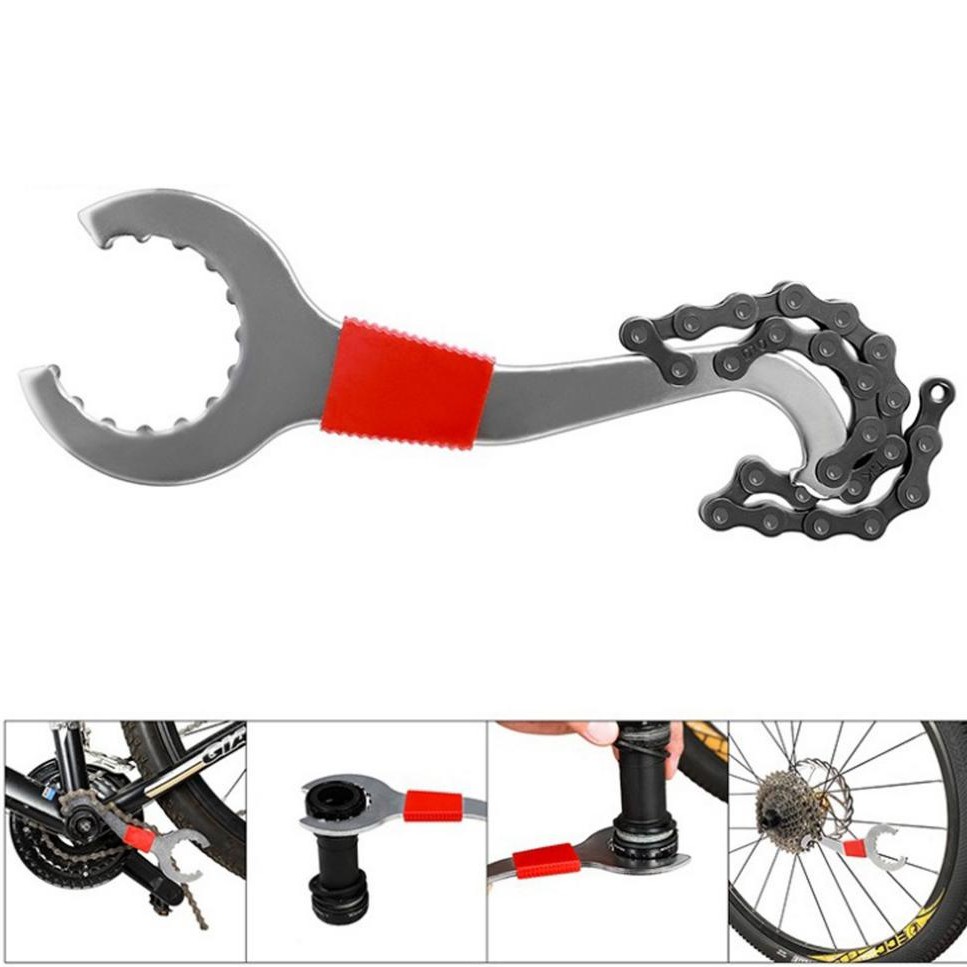 Bộ dụng cụ sửa chữa xe đạp Cải tạo bộ cắt xích xe đạp Sửa chữa xe đạp leo núi Bánh đà Trục dưới cùng Bộ phụ kiện tháo lắp Bộ một kích thước