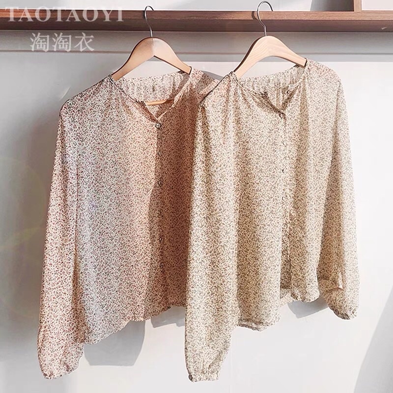 (ORDER.buiny) Áo sơ mi nữ dài tay MORAN voan hoa nhí nhẹ nhàng vintage Hàn Quốc - Có ảnh thật | BigBuy360 - bigbuy360.vn