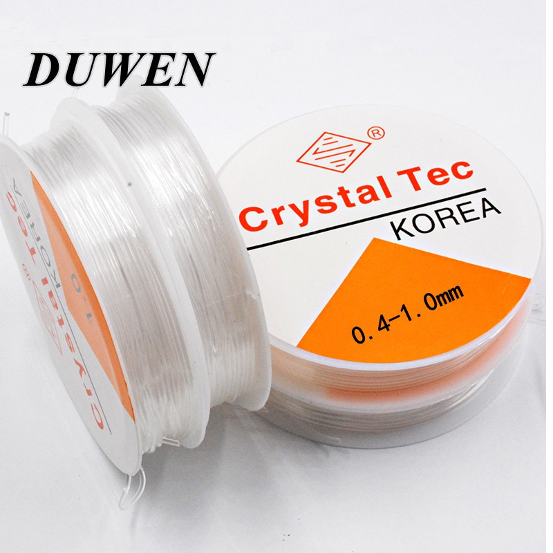 Cuộn dây nhựa co giãn 0.4-1.0mm dùng làm đồ trang sức DIY tiện dụng chất lượng cao