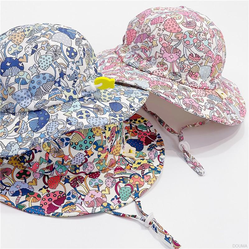 Mũ nồi hỗ trợ che nắng in họa tiết hoạt hình động vật thời trang mùa hè cho bé