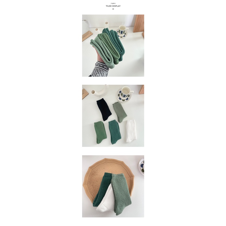 Vớ len gân Giữ ấm Chất dày dặn Tất len Cổ cao Cao cấp Nam nữ Unisex Dễ thương Cute Thu Đông