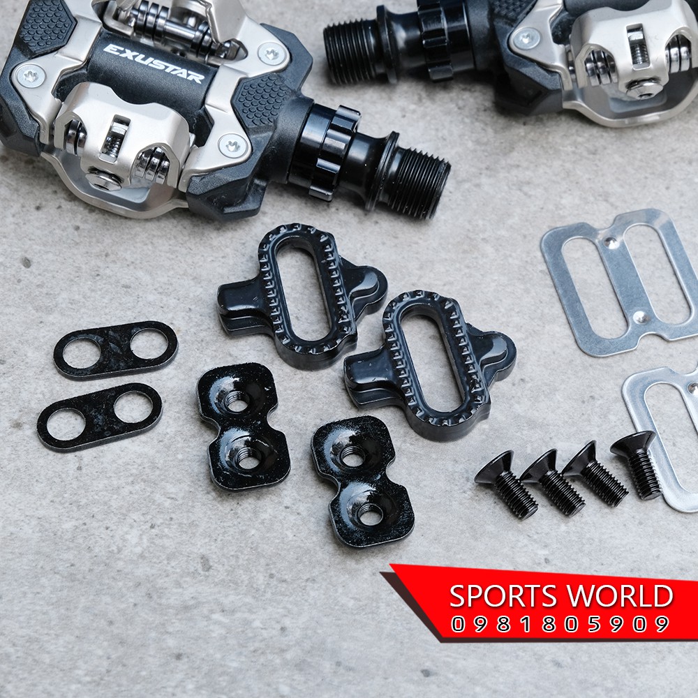 Pedal can dòng MTB hàng Đài Loan EXUSTAR, can 2 mặt
