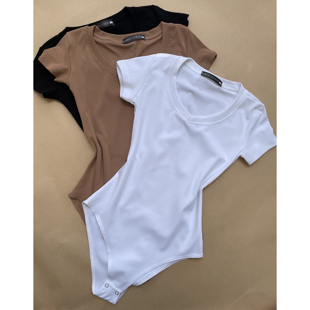 Rosie bodysuit cổ tim cộc tay CECCI mẫu mới 2021 | BigBuy360 - bigbuy360.vn