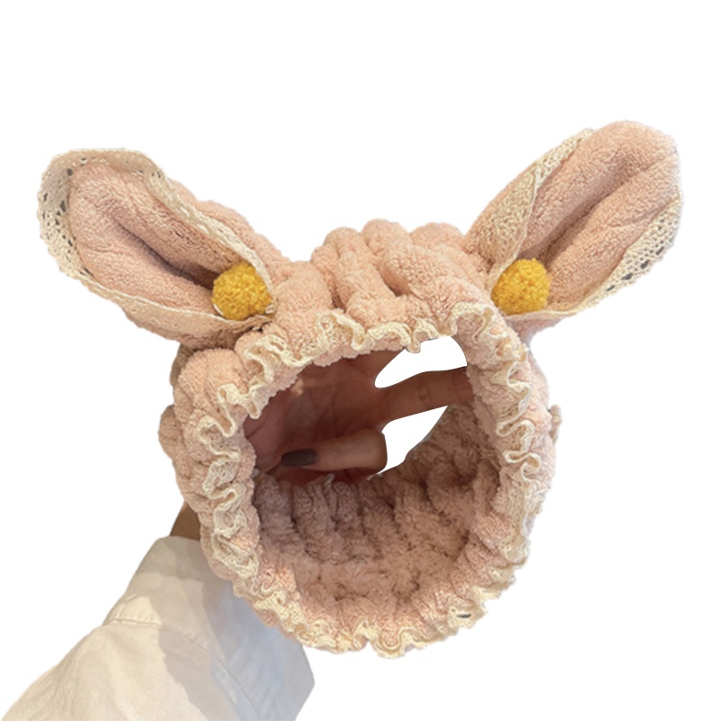 Băng Đô Ren Mềm Mại Hình Tai Thỏ Dành Cho Spa