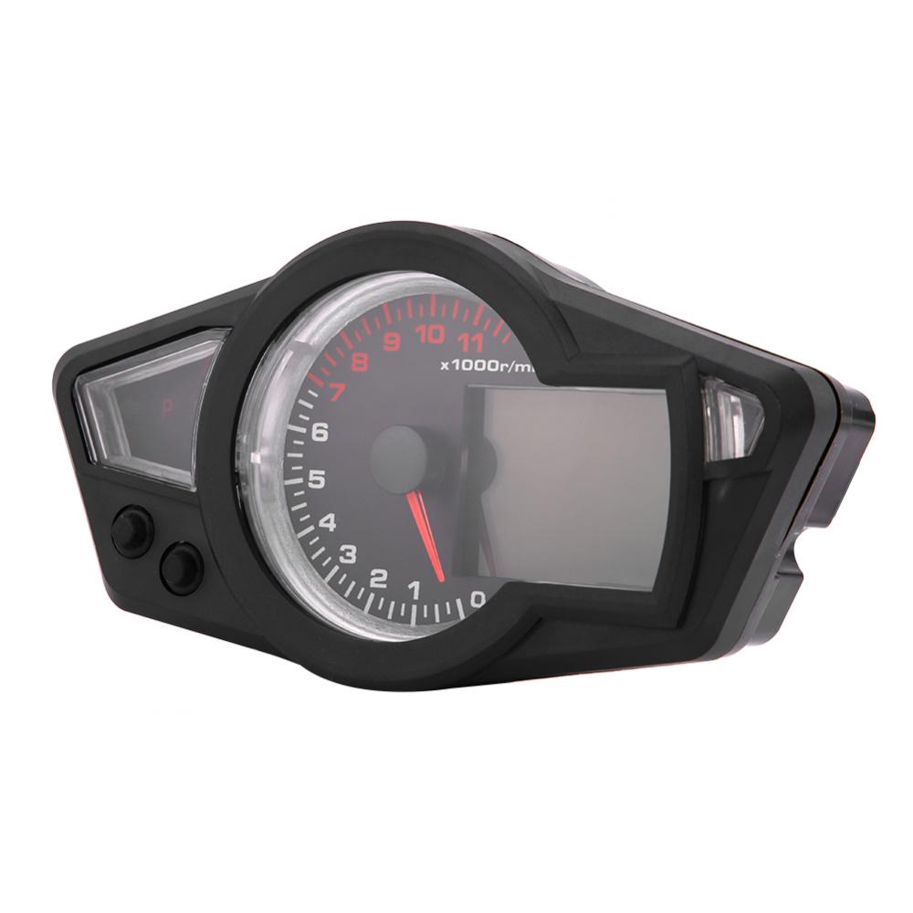 Phổ Xe Máy Kỹ Thuật Số LCD Đo Dặm Speedometer Tachometer 15000 VÒNG / PHÚT với Cảm Biến Tốc Độ