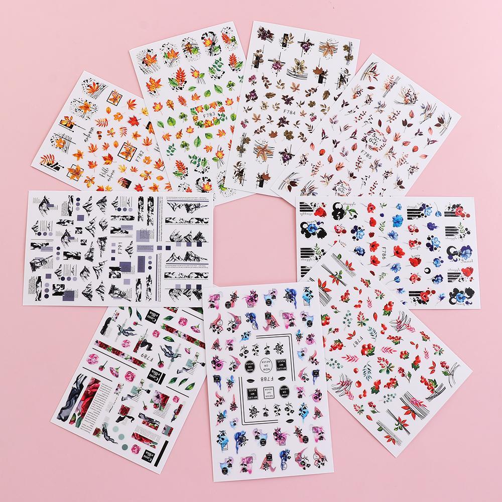 Hình Dán Trang Trí Móng Tay Dạng Trượt Hiệu Quả|Decal Dán Tường Mùa Thu