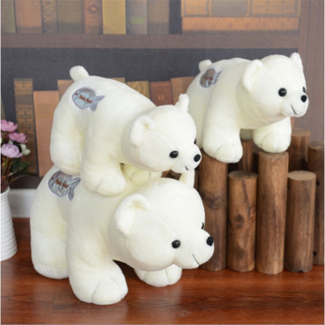 Gấu bông , thú nhồi bông - Gấu trắng bắc cực Đồ chơi sang trọng 25cm