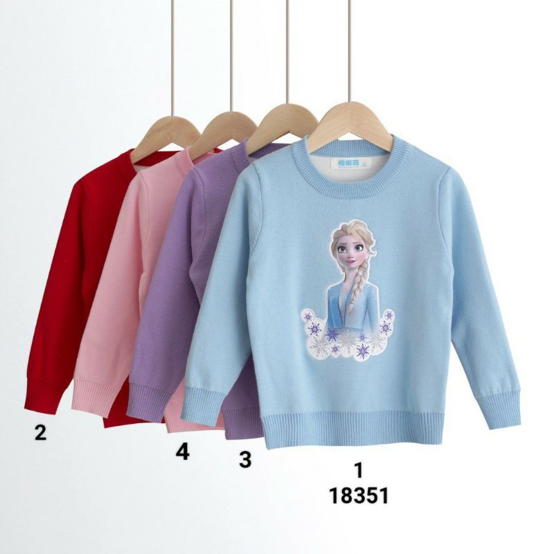 Áo len elsa bé gái siêu xinh 100-140