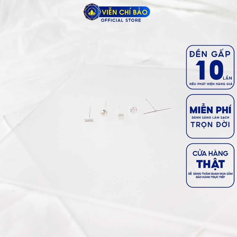 Set bông tai 5 món Trendy cá tính chất liệu bạc 925 thời trang phụ kiện trang sức Viễn Chí Bảo B400181x