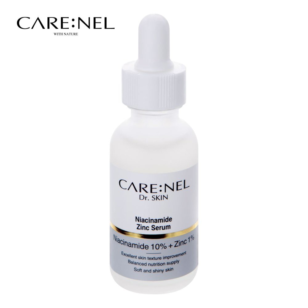 Serum Carenel Niacinamide 10% Zinc 1% cải thiện nám tàn nhang ngừa lão hóa giảm mụn thâm trắng sáng da