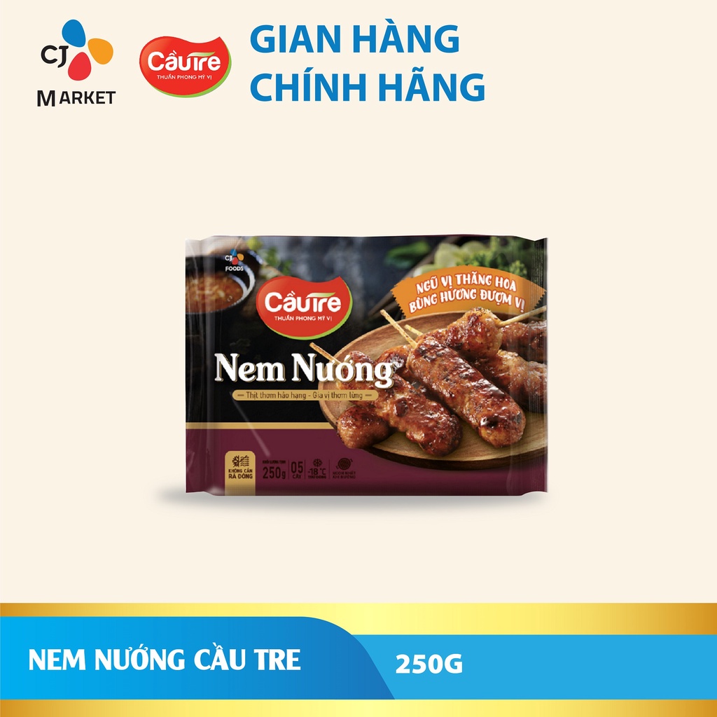 [HCM] Nem nướng Cầu Tre (Xiên que) gói 250g